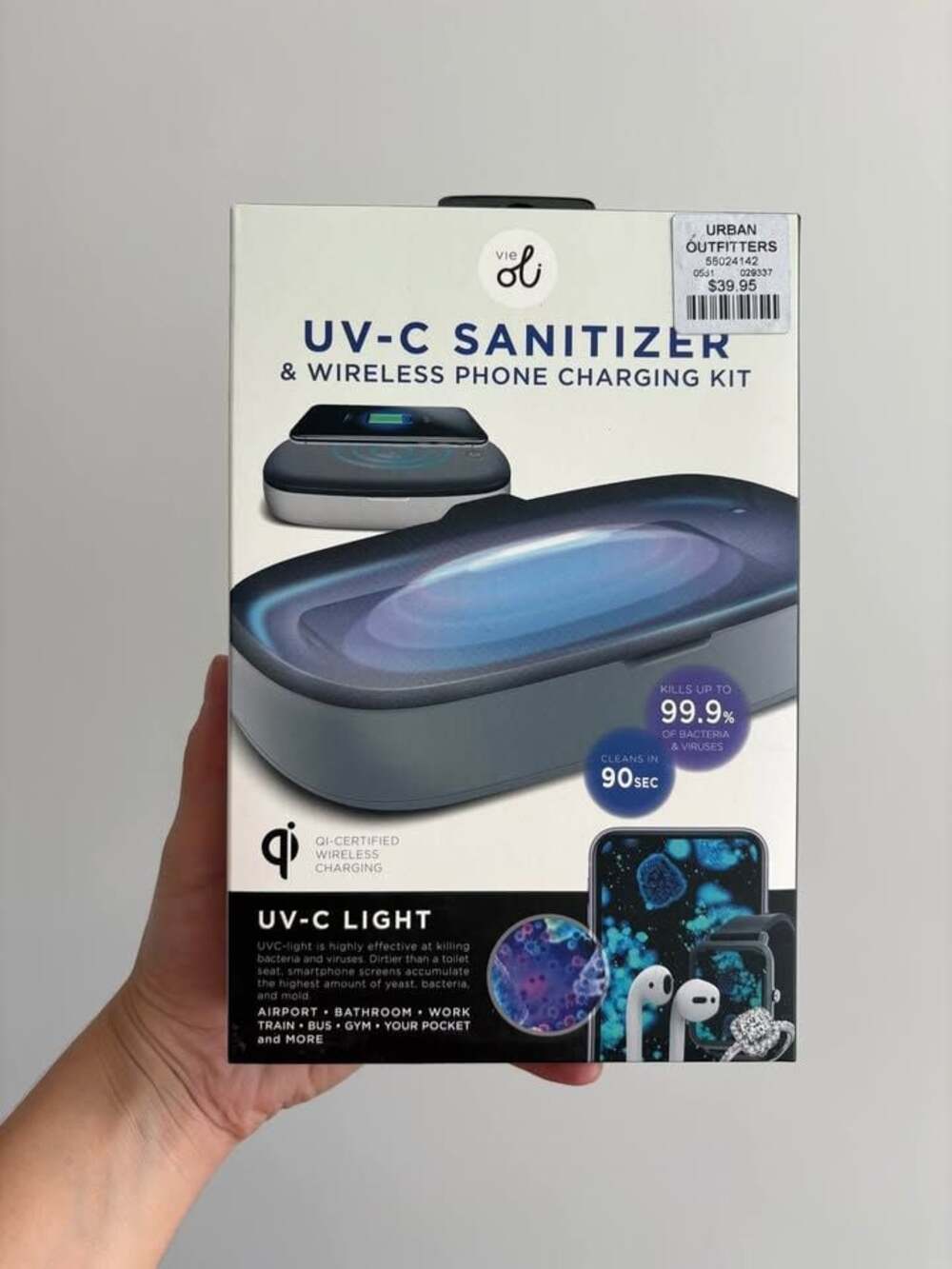 UV-C Sanitizer and Wireless Phone Charging Kit